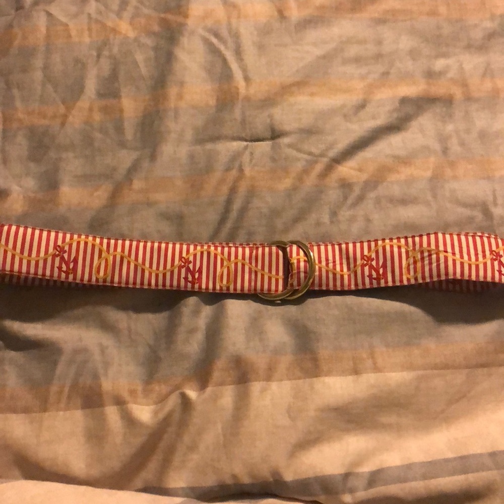 J.McLaughlin red and white striped anchor belt!